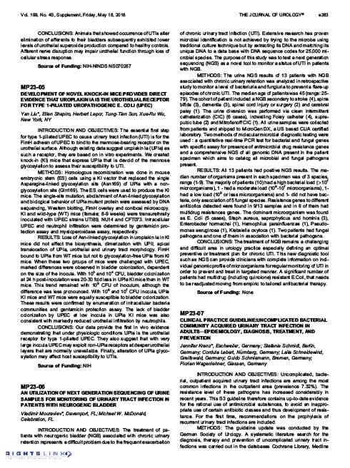 MP23-06 An utilization of next generation sequencing of urine samples for monitoring of urinary tract infections in patients with neurogenic bladder